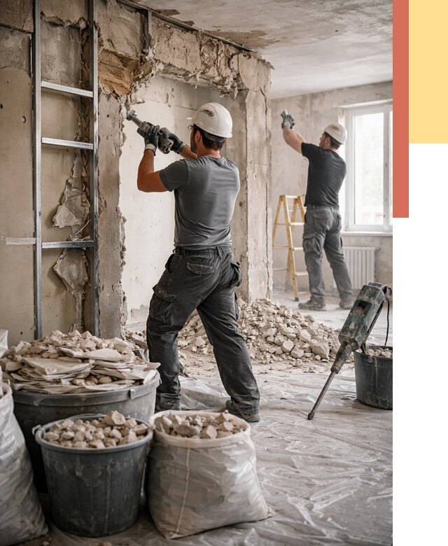 Демонтажные работы в Сибае от 2775 руб. — услуги и цена под ключ | ОТДЕЛОЧНИК-Сба