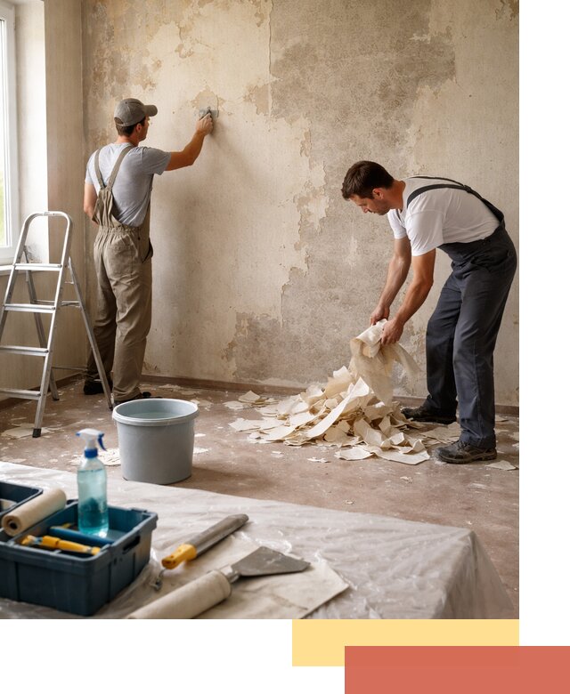 Снятие старых обоев в Сибае быстро и качественно