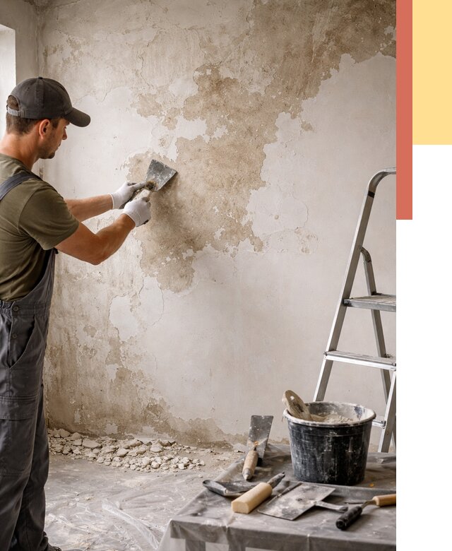 Снятие старой шпаклевки в Сибае от 1901 руб. — быстро и недорого | ОТДЕЛОЧНИК-Сба