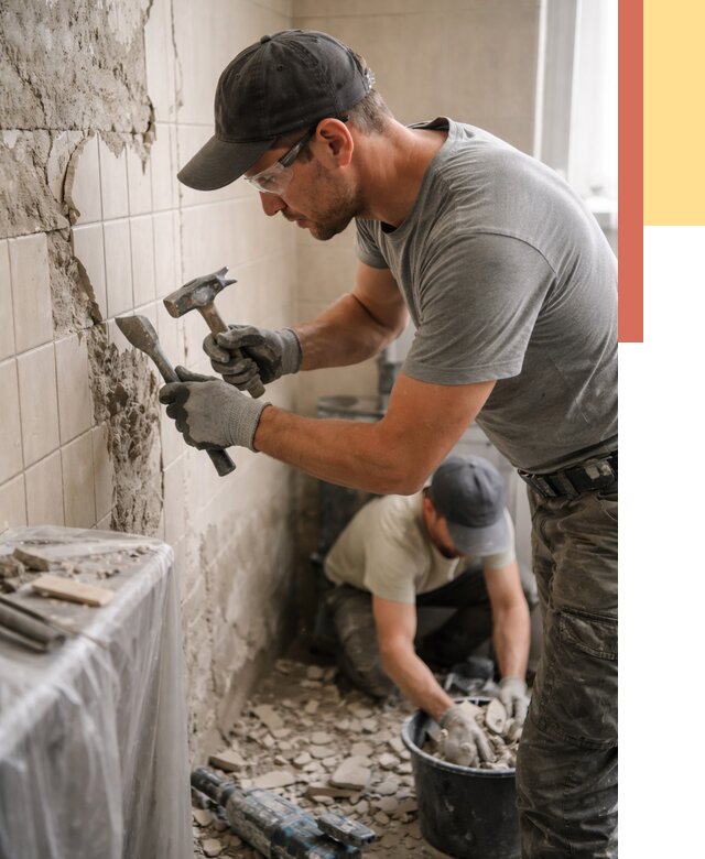 Демонтаж плитки со стен в Сибае от 873 руб. — быстро и недорого | ОТДЕЛОЧНИК-Сба