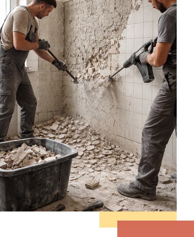 Демонтаж плитки со стен в Сибае быстро и аккуратно