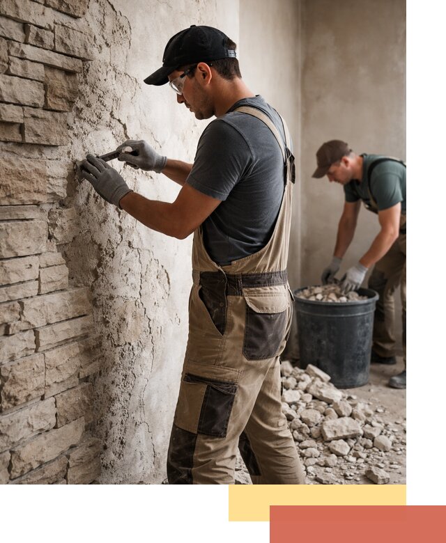 Демонтаж декоративного камня в Сибае профессионально и безопасно