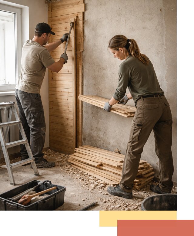 Демонтаж вагонки со стен в Сибае — профессиональный демонтаж