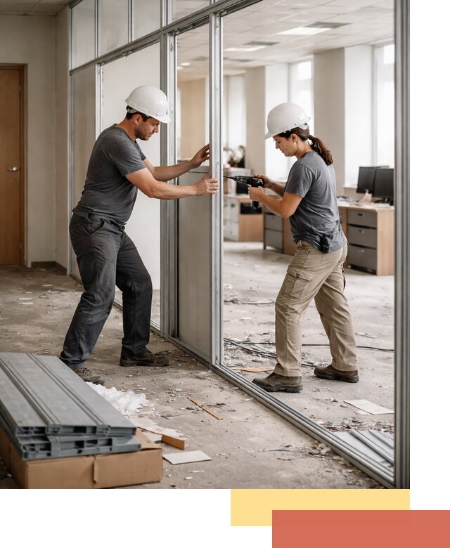 Демонтаж алюминиевых перегородок в Сибае быстро и аккуратно