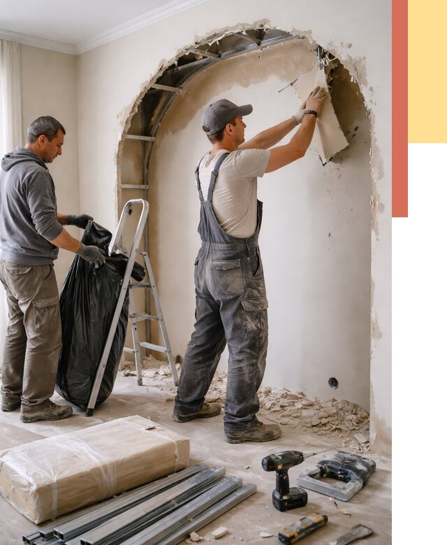 Демонтаж арки из гипсокартона в Сибае от 3597 руб. — услуги под ключ | ОТДЕЛОЧНИК-Сба