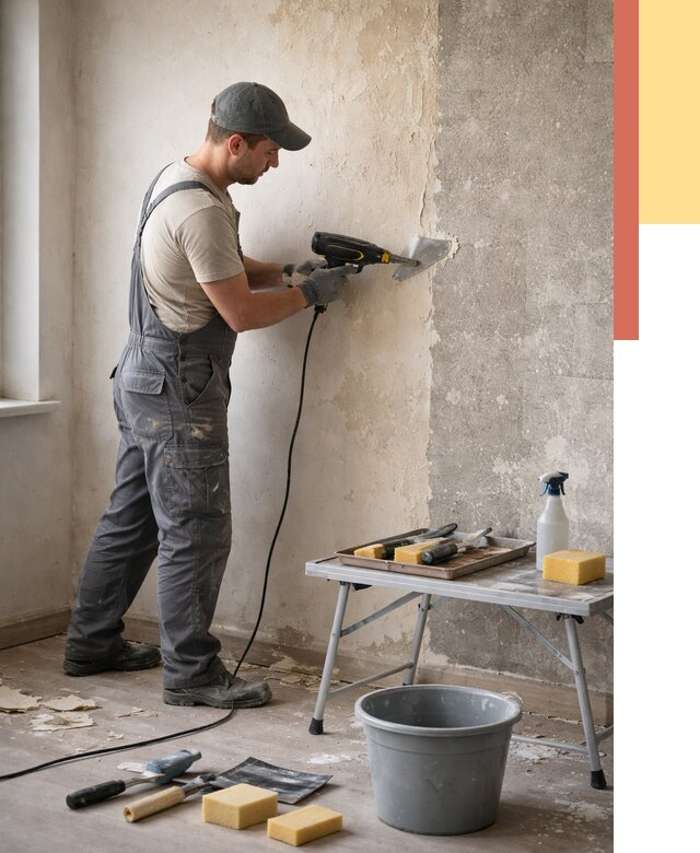 Очистка стен от клея в Сибае от 1901 руб. — снятие и удаление клея со стен | ОТДЕЛОЧНИК-Сба