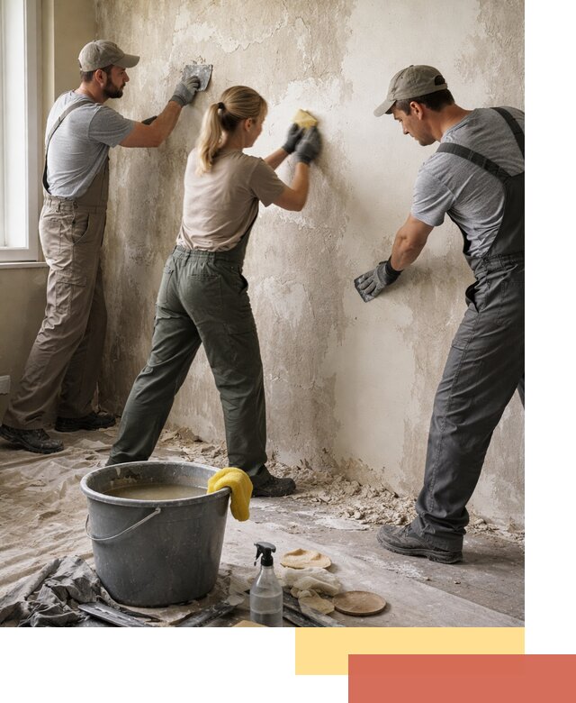 Очистка стен от клея и грунтовки в Сибае качественно и быстро