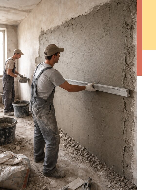 Цементная штукатурка стен в Сибае от 4624 руб/м2 — быстро и недорого | ОТДЕЛОЧНИК-Сба