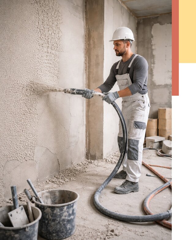 Машинная штукатурка стен в Сибае под ключ от 6679 руб./м2 | ОТДЕЛОЧНИК-Сба