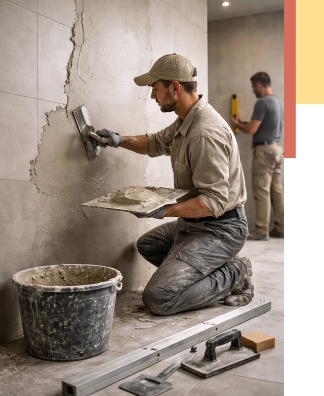 Штукатурка стен в ванной в Сибае от 4624 руб./м² — выравнивание под ключ | ОТДЕЛОЧНИК-Сба