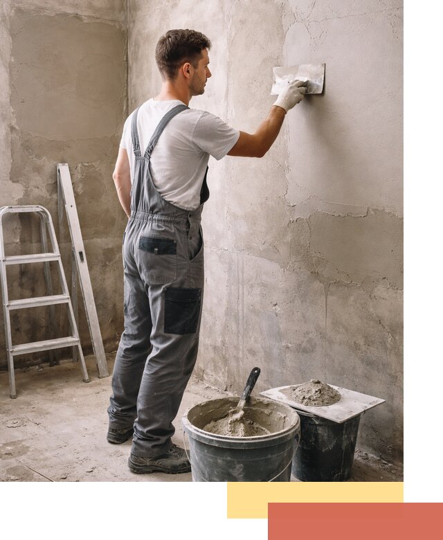 Штукатурка стен в ванной под ключ в Сибае