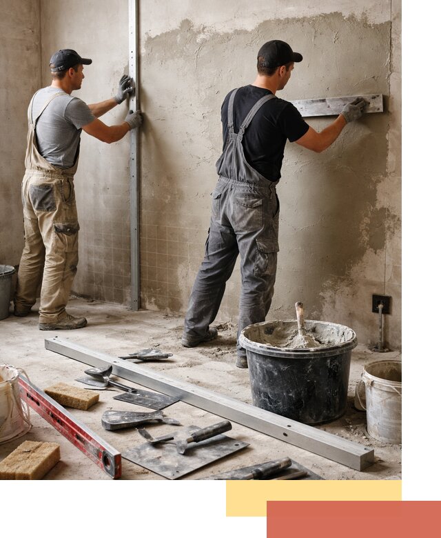 Профессиональная штукатурка стен под плитку в Сибае