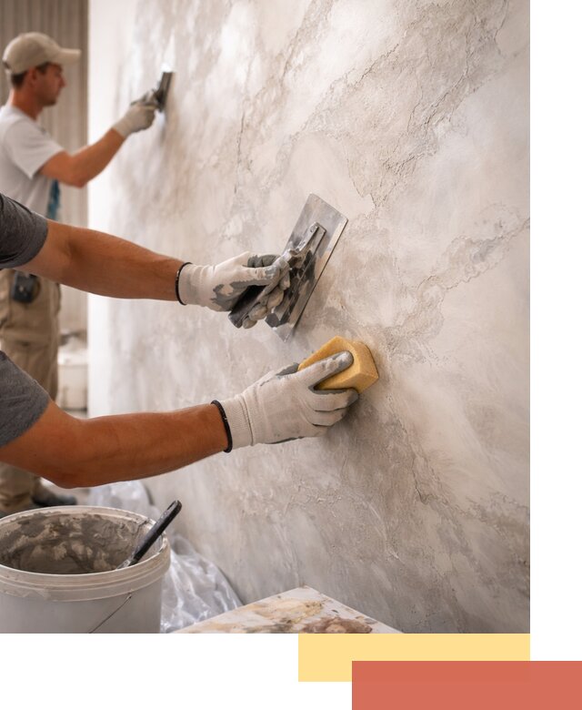 Декоративная штукатурка под мрамор в Сибае для стен и потолков