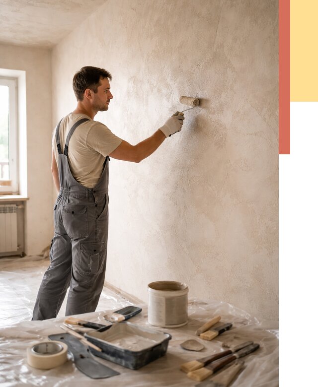 Нанесение лессирующей краски по декоративке в Сибае от 1798 руб. | ОТДЕЛОЧНИК-Сба