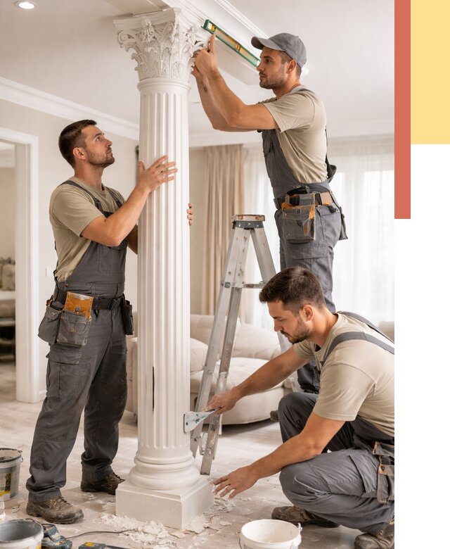 Установка декоративных колонн в Сибае от 12331 руб. под ключ | ОТДЕЛОЧНИК-Сба