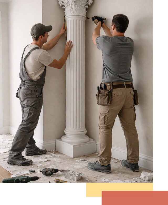 Установка декоративных колонн в Сибае под ключ