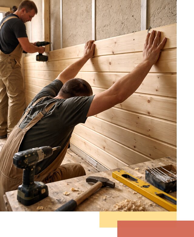 Монтаж деревянной вагонки на стены в Сибае быстро и качественно