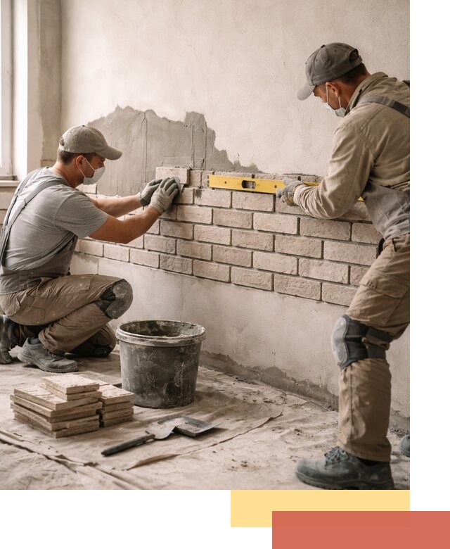 Монтаж декоративного кирпича профессионально в Сибае