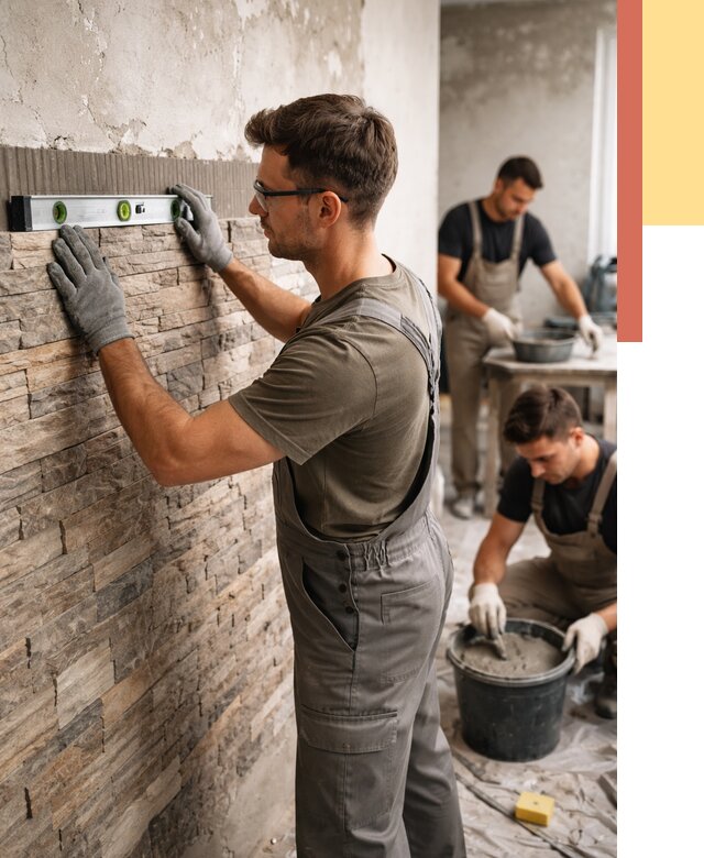 Монтаж искусственного камня в Сибае от 4624 руб. под ключ | ОТДЕЛОЧНИК-Сба