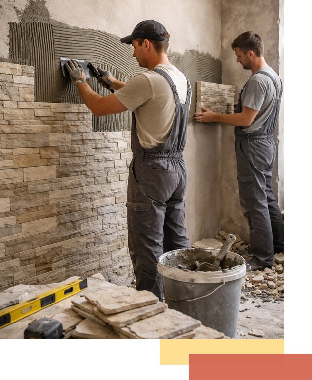 Монтаж искусственного камня в Сибае — облицовка стен и фасадов