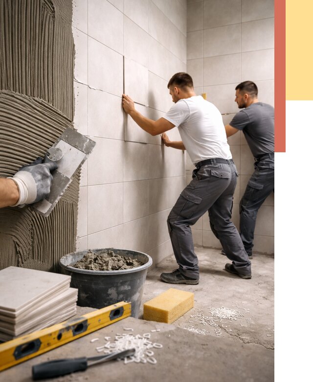 Укладка плитки на стены в Сибае от 873 руб. — качественно и недорого | ОТДЕЛОЧНИК-Сба