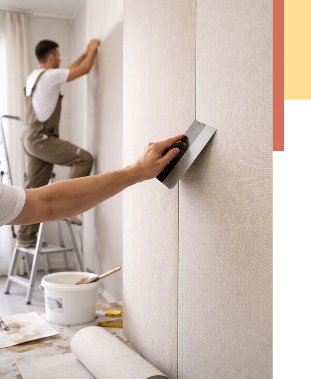 Поклейка текстильных обоев в Сибае от 4624 руб. под ключ | ОТДЕЛОЧНИК-Сба