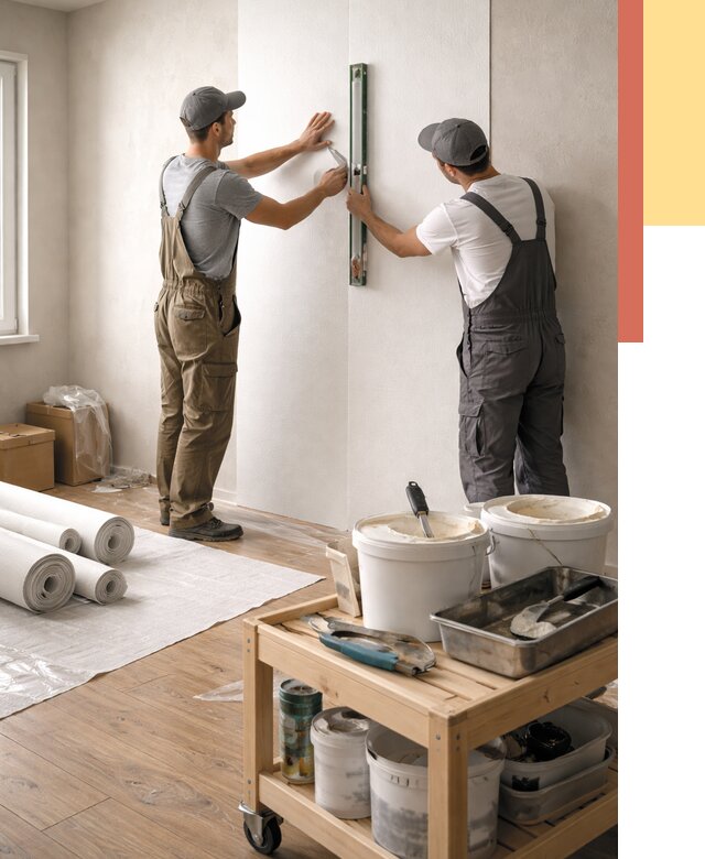 Поклейка стеклообоев в Сибае от 6679 руб. за м2 — быстро и недорого | ОТДЕЛОЧНИК-Сба