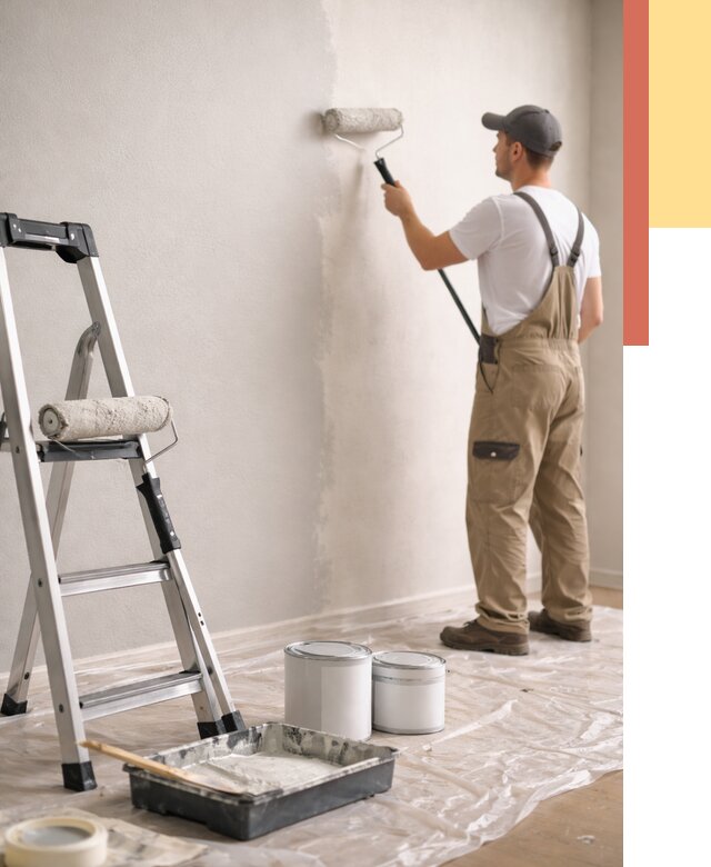 Покраска стен латексной краской в Сибае от 4624 руб. за м2 | ОТДЕЛОЧНИК-Сба