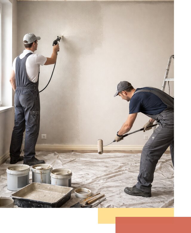 Покраска стен моющейся краской и защита поверхностей в Сибае