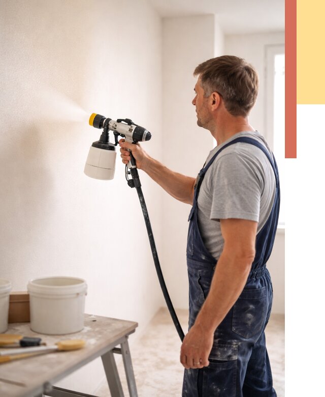 Покраска стен краскопультом в Сибае от 7707 руб. — механизированная покраска | ОТДЕЛОЧНИК-Сба