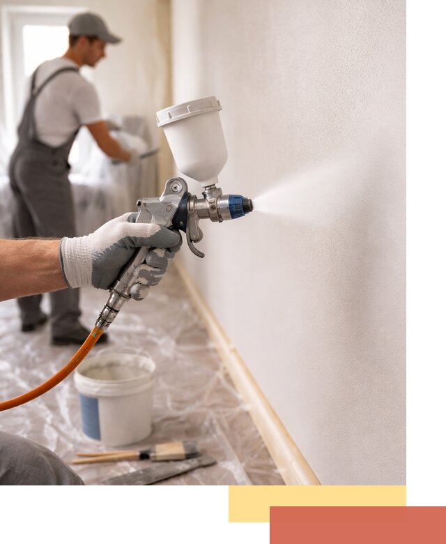 Покраска стен краскопультом в Сибае быстро и качественно