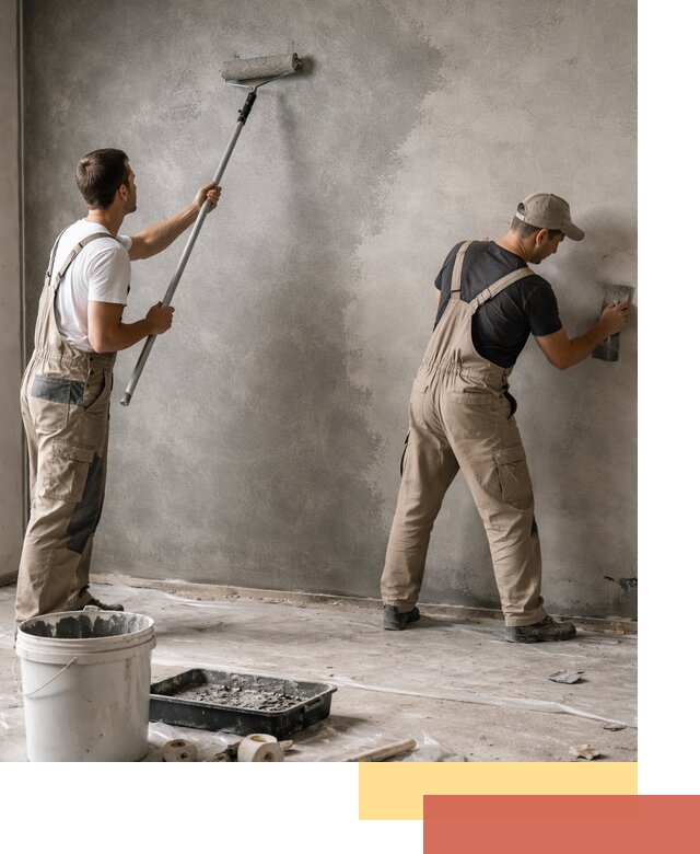 Покраска стен под бетон в Сибае профессионально и недорого