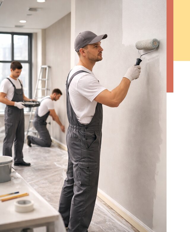 Покраска стен в офисе в Сибае от 8735 руб. — быстро и недорого | ОТДЕЛОЧНИК-Сба