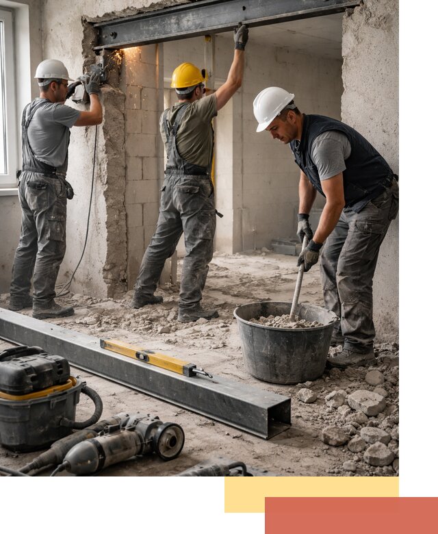 Создание проемов в стенах и несущих конструкциях в Сибае