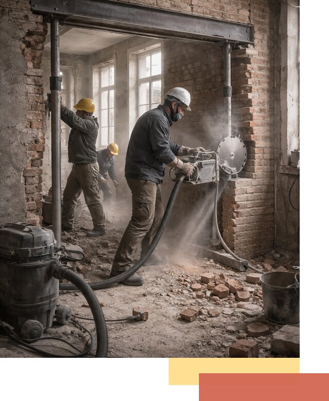 Прорезка проема в стене под дверной или оконный проем в Сибае