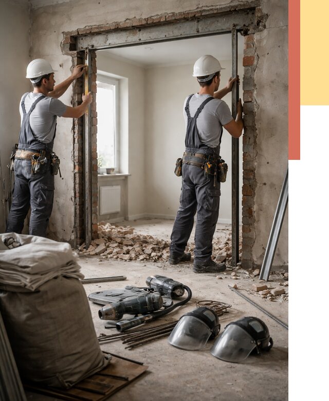 Расширение дверного проема в Сибае от 12845 руб. под ключ | ОТДЕЛОЧНИК-Сба