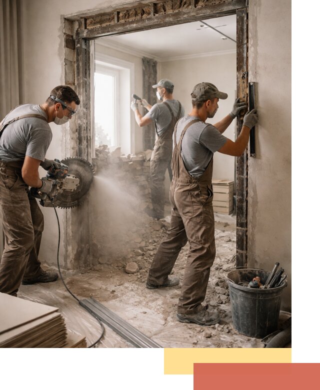 Расширение дверного проема под установку новой двери в Сибае