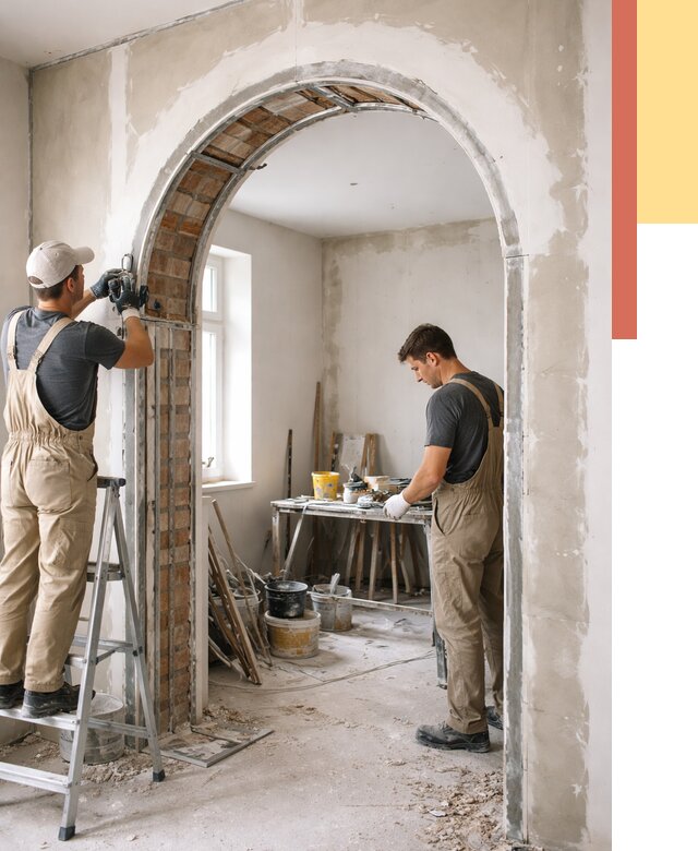 Устройство арочного проема в Сибае от 9762 руб. под ключ — быстро и недорого | ОТДЕЛОЧНИК-Сба