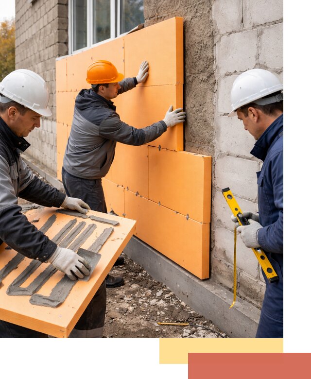 Утепление фасада пеноплексом под ключ в Сибае