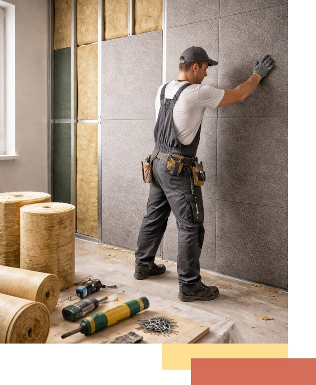 Профессиональная шумоизоляция стен в Сибае для квартиры и офиса