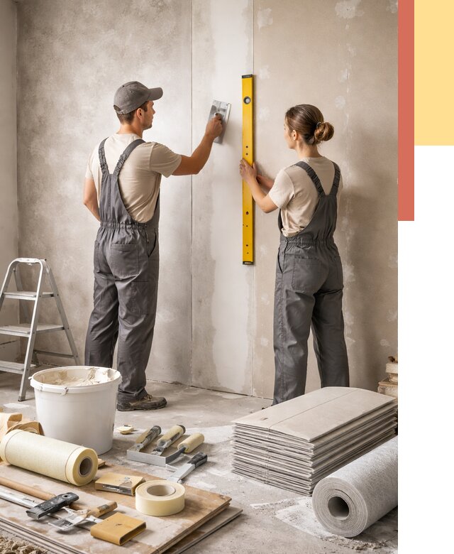 Отделка стен в Сибае от 1541 руб/м² — недорого, быстро, под ключ | ОТДЕЛОЧНИК-Сба