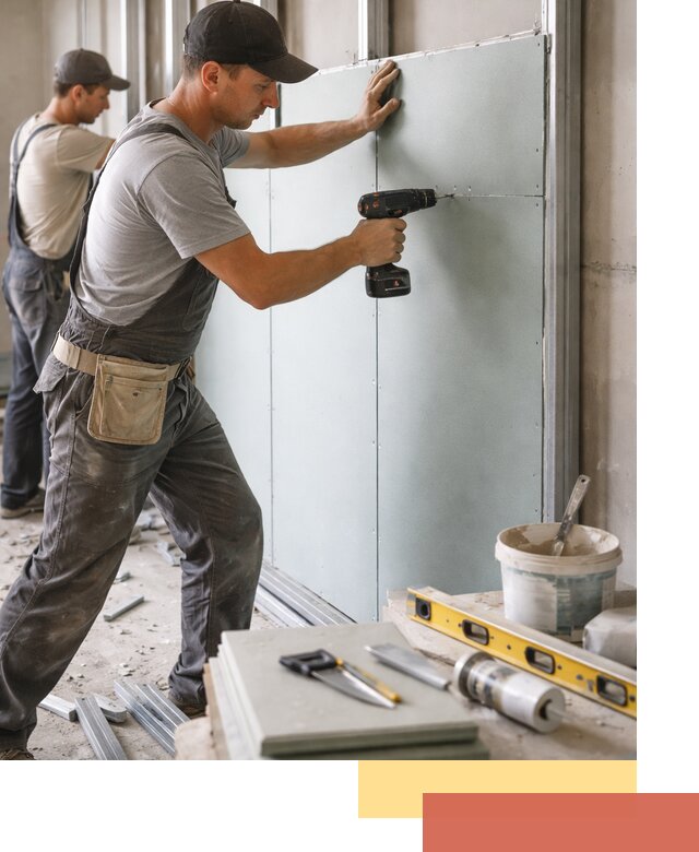 Кладка влагостойких перегородок ПГП в Сибае