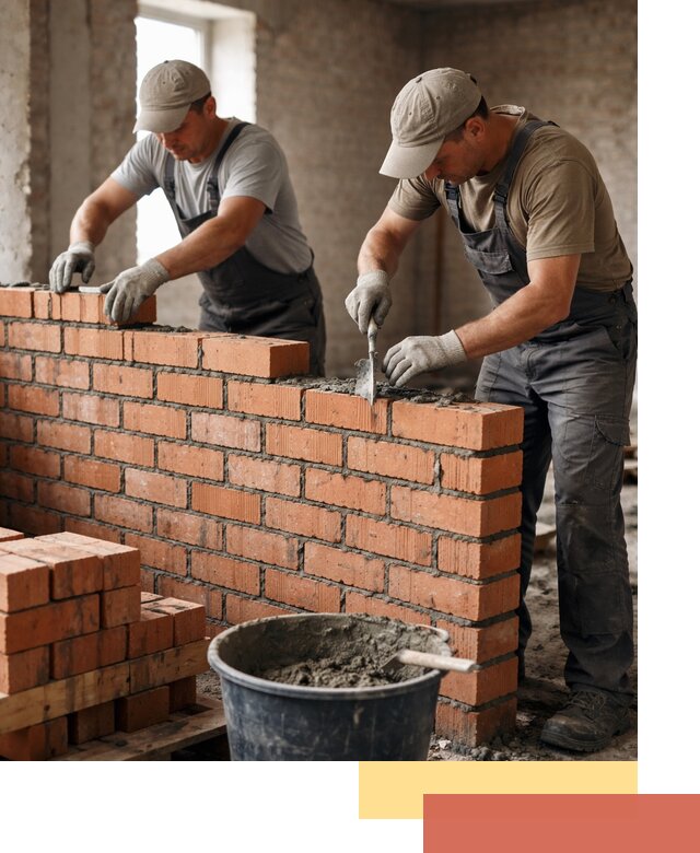 Кладка кирпичных перегородок под ключ в Сибае