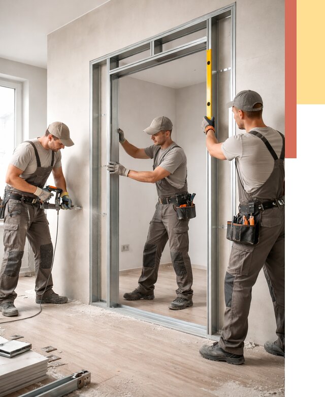 Устройство дверного проема в перегородке в Сибае от 4624 руб. под ключ | ОТДЕЛОЧНИК-Сба