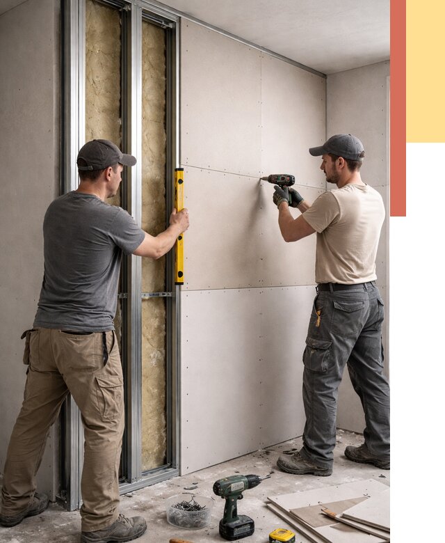 Монтаж двухслойной перегородки из гипсокартона в Сибае от 1490 руб. | ОТДЕЛОЧНИК-Сба