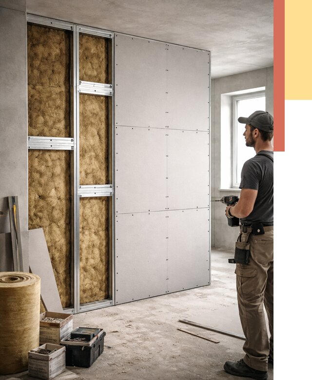 Усиленная перегородка под навеску в Сибае от 13153 руб. — монтаж под ключ | ОТДЕЛОЧНИК-Сба