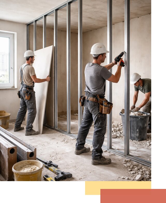 Перенос гипсокартонной перегородки в Сибае профессионально и быстро