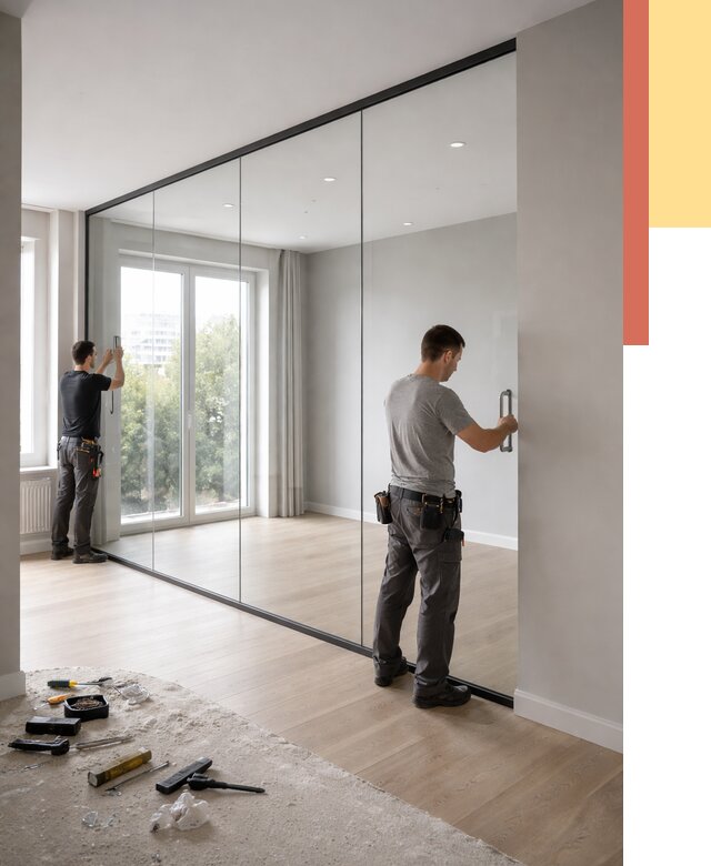 Изготовление стеклянных перегородок в Сибае от 12691 руб. под ключ | ОТДЕЛОЧНИК-Сба