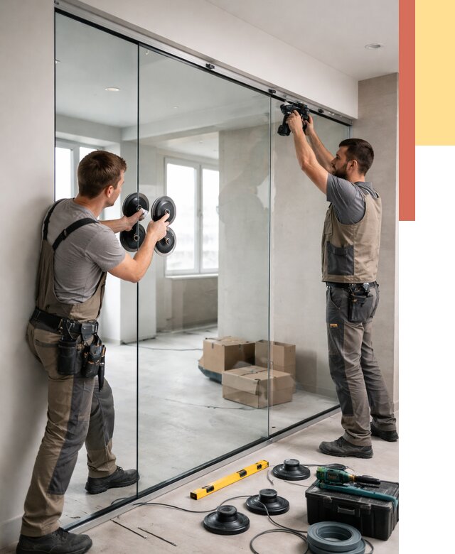 Монтаж стеклянных перегородок в Сибае от 6679 руб. | ОТДЕЛОЧНИК-Сба