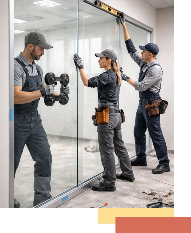 Профессиональный монтаж стеклянных перегородок в Сибае